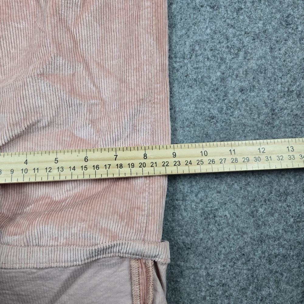 Pilcro Corduroy Pants Womens 27x25 Scotty Cuffed High Rise Straight Leg Rose - Picture 9 of 11